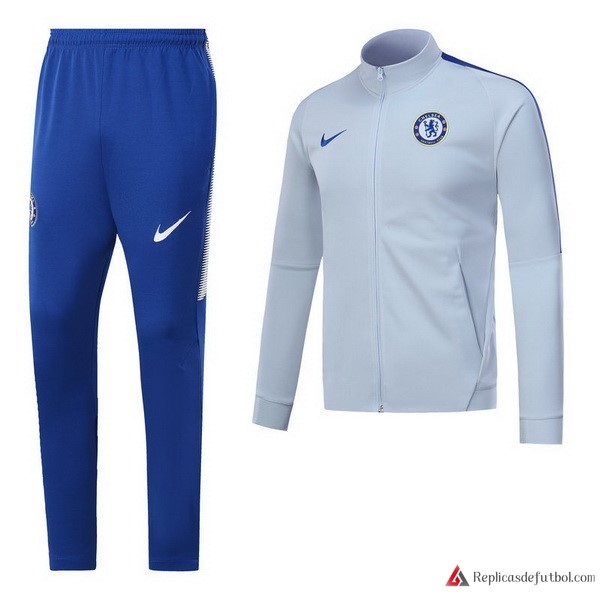 Chandal Chelsea 2017-2018 Gris Claro Azul